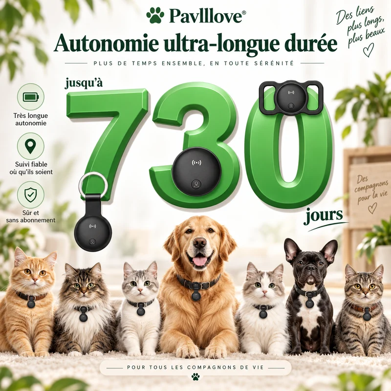 Traceur GPS Chien & Chat Sans Abonnement – iOS Android