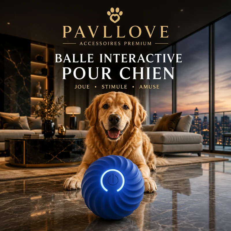 Balle Interactive pour Chien Rechargeable USB-C – Jouet Automatique Intelligent Pavllove®
