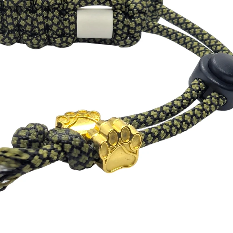 Collier réglable anti-tiques pour chien en céramique EM - Largeur 2cm kaki DIAMOND