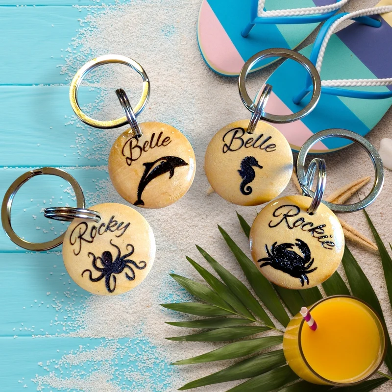 Médaille d'identification pour chien en Bois verni | Collection Summer 2026