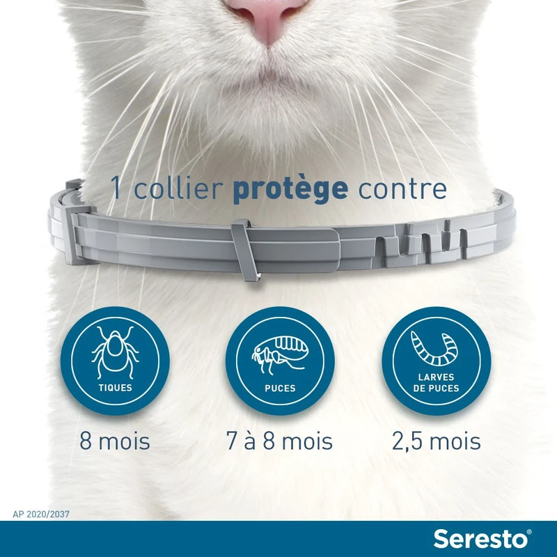 Collier antiparasitaire Seresto chat
