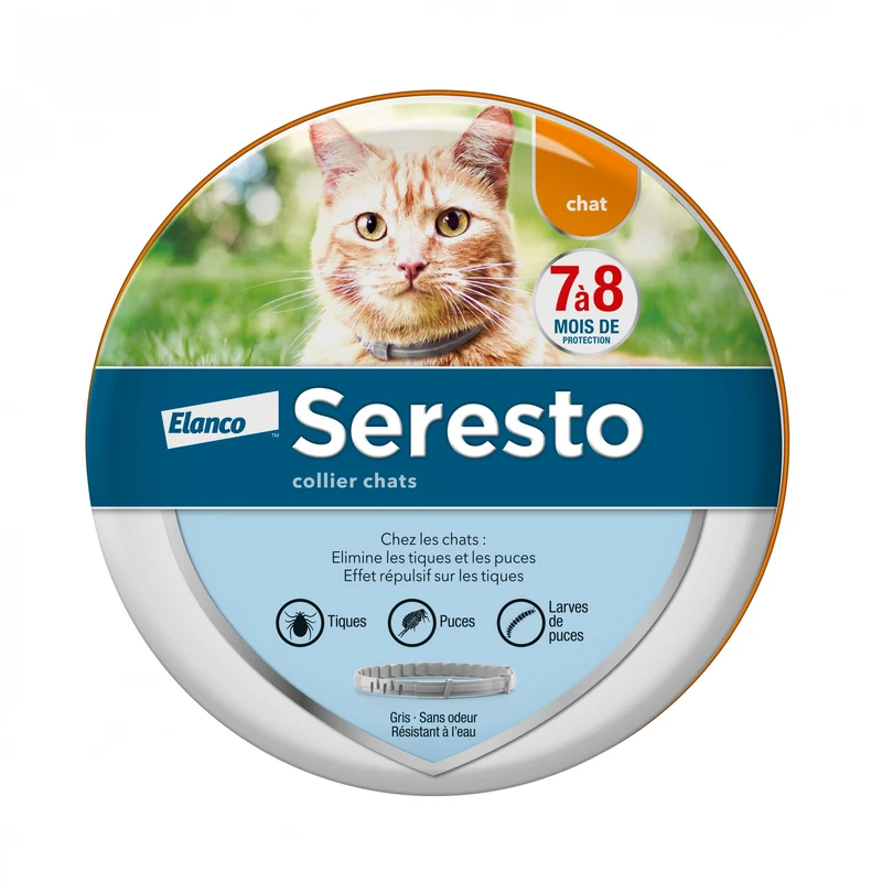 Collier antiparasitaire Seresto chat