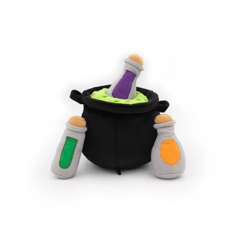 Peluche de flair Chaudron de sorcière - Jouet d'occupation pour chien – ZippyPaws® Burrow™ Witch's Brew