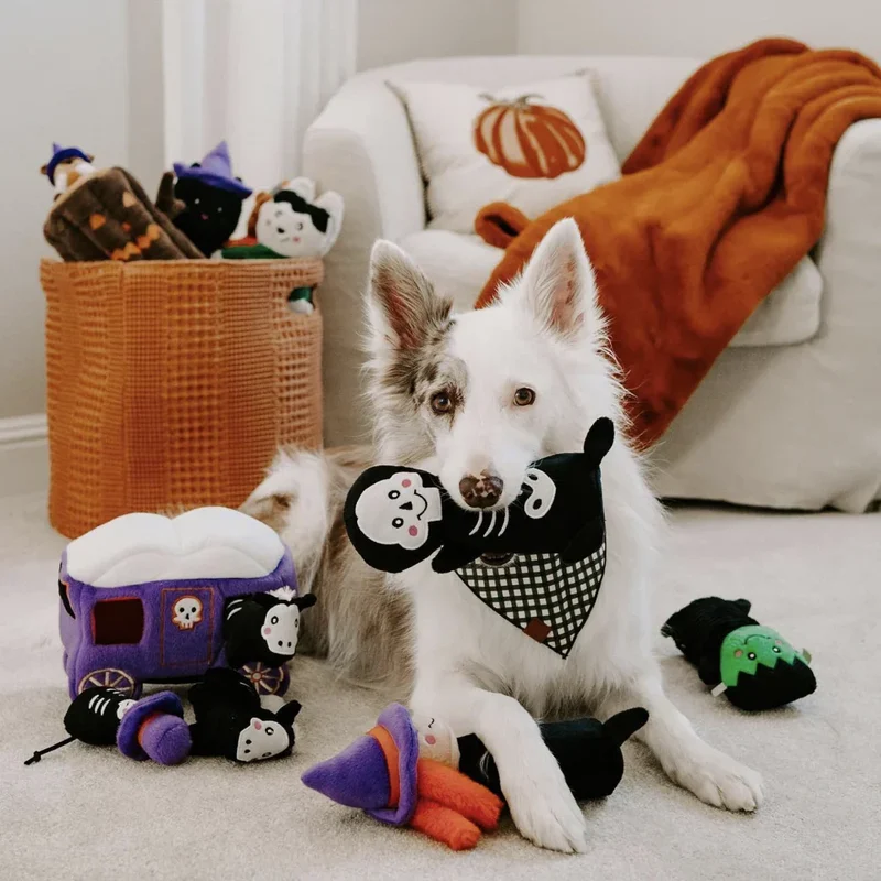 Peluche de flair XL Calèche hantée - Jouet d'occupation pour chien – ZippyPaws® Burrow™ Haunted Carriage