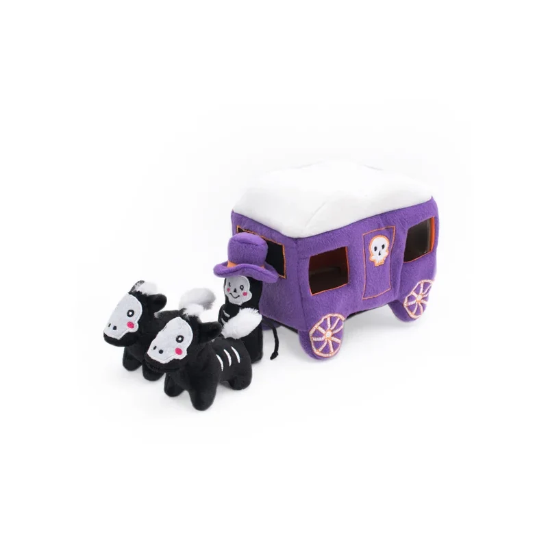Peluche de flair XL Calèche hantée - Jouet d'occupation pour chien – ZippyPaws® Burrow™ Haunted Carriage