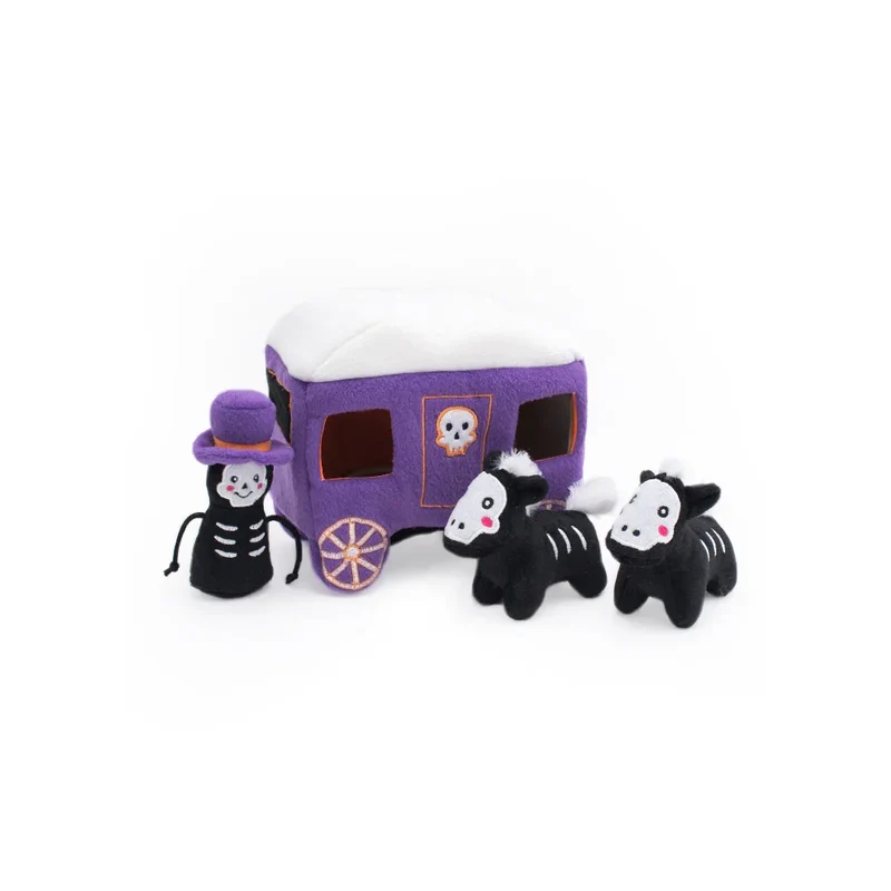 Peluche de flair XL Calèche hantée - Jouet d'occupation pour chien – ZippyPaws® Burrow™ Haunted Carriage