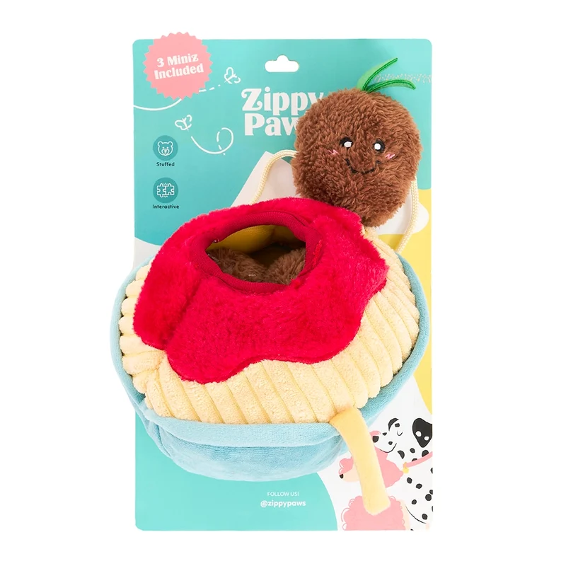 Peluche de flair Spaghettis et Boulettes – Jouet d'occupation pour chien – ZippyPaws® Burrow™