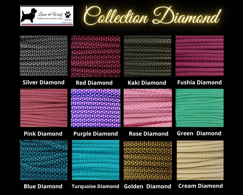 Collier pour chien DIAMOND - largeur 2cm