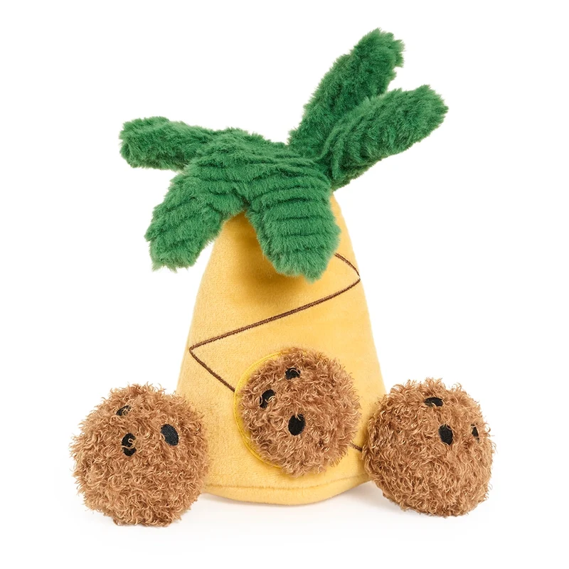 Peluche de flair Cocotier – Jouet d'occupation pour chien – ZippyPaws® Burrow™