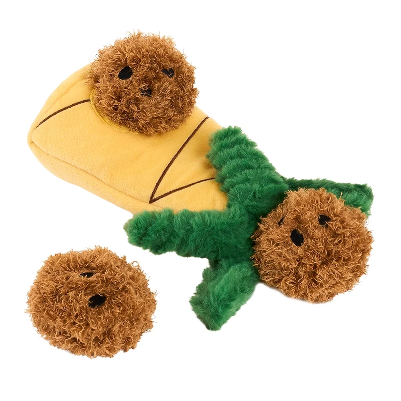 Peluche de flair Cocotier – Jouet d'occupation pour chien – ZippyPaws® Burrow™