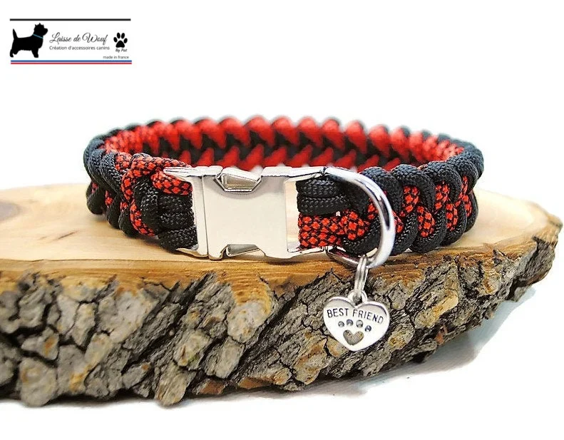 Collier pour chien SHARK Orange et noir - largeur 2cm