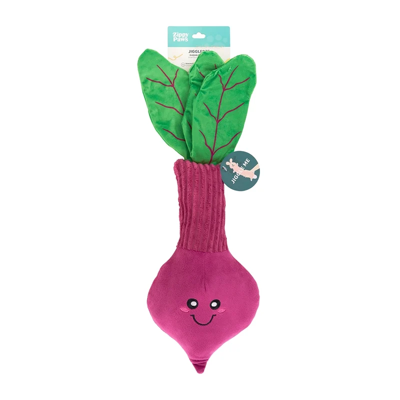 Peluche Betterave – Peluche XXL pour chien – Jigglerz® Beet