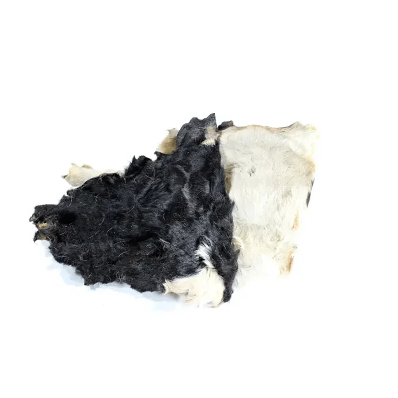Plaque de peau boeuf avec poils – Mastication gourmande XXL pour chiens