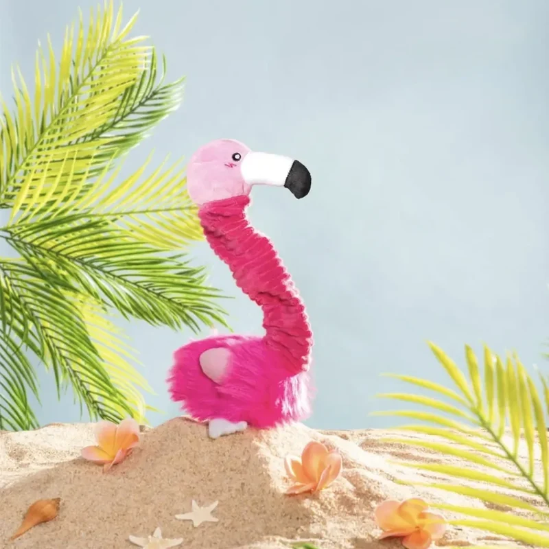 Peluche Flamant rose pour chien – Bungie Buddiez Flamingo Zippypaws