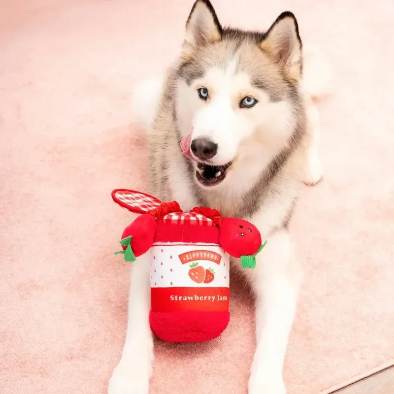 Bungee Burrow Strawberry Jam Zippypaws 🍓 – Jeu de fouille interactif pour chien