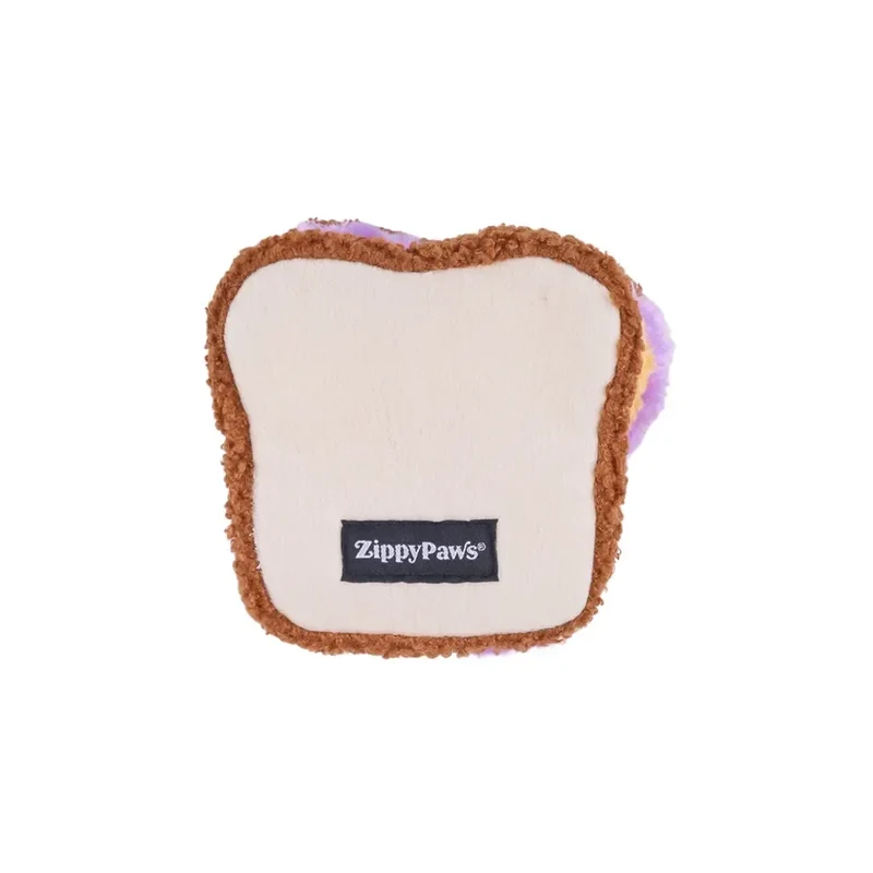 Snufflerz Stacks PB&J Sandwich Zippypaws : jouet interactif de fouille pour chien et chat