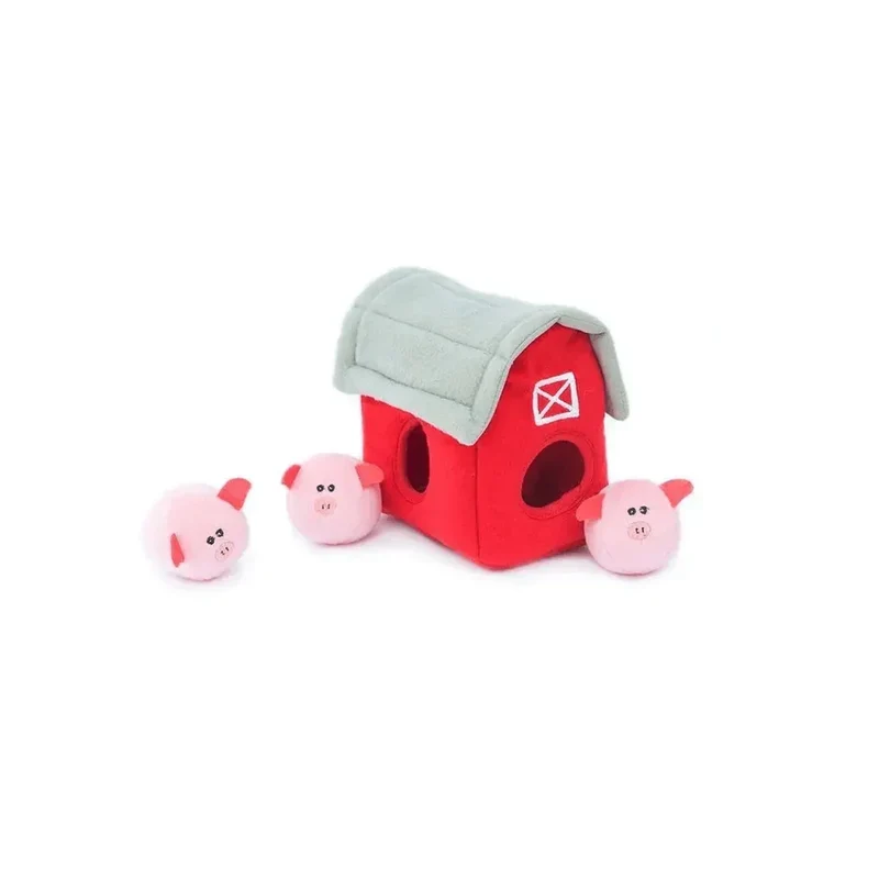 Peluche de flair Les 3 Petits Cochons 🐷 - Jouet d'occupation pour chien – ZippyPaws® Burrow™