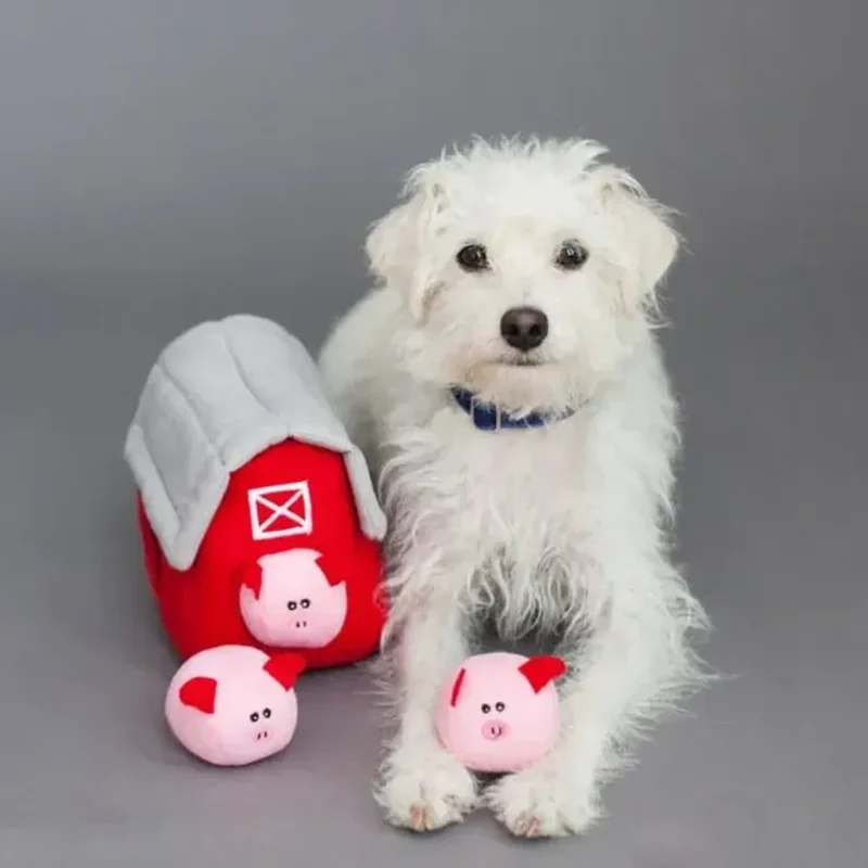 Peluche de flair Les 3 Petits Cochons 🐷 - Jouet d'occupation pour chien – ZippyPaws® Burrow™