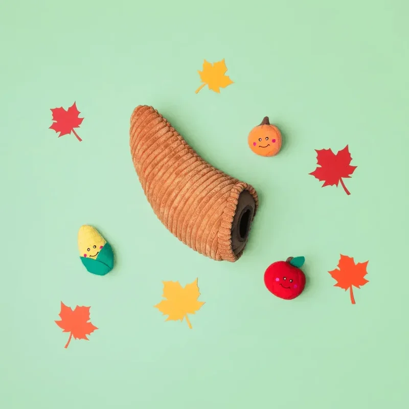 Peluche de flair Corne d'abondance 🍎 - Jouet d'occupation pour chien – ZippyPaws® Burrow™