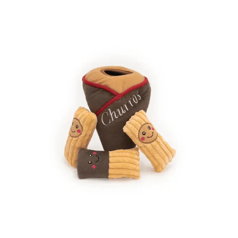 Peluche de flair Churros 🫔 - Jouet d'occupation pour chien – ZippyPaws® Burrow™
