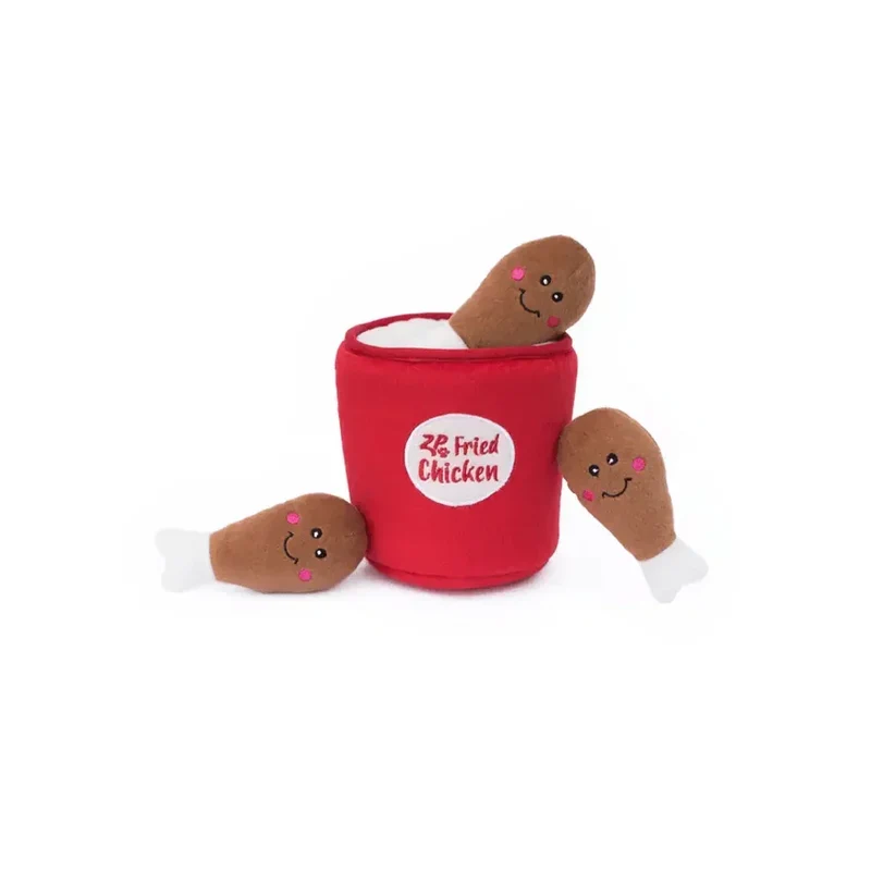 Peluche de flair Seau à poulet 🍗 - Jouet d'occupation pour chien – ZippyPaws® Burrow™