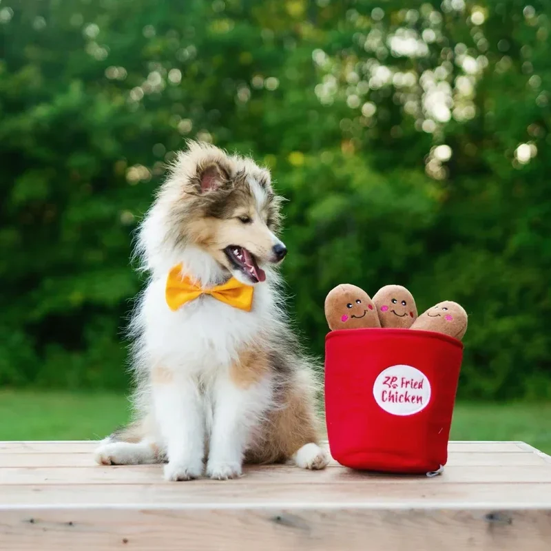 Peluche de flair Seau à poulet 🍗 - Jouet d'occupation pour chien – ZippyPaws® Burrow™