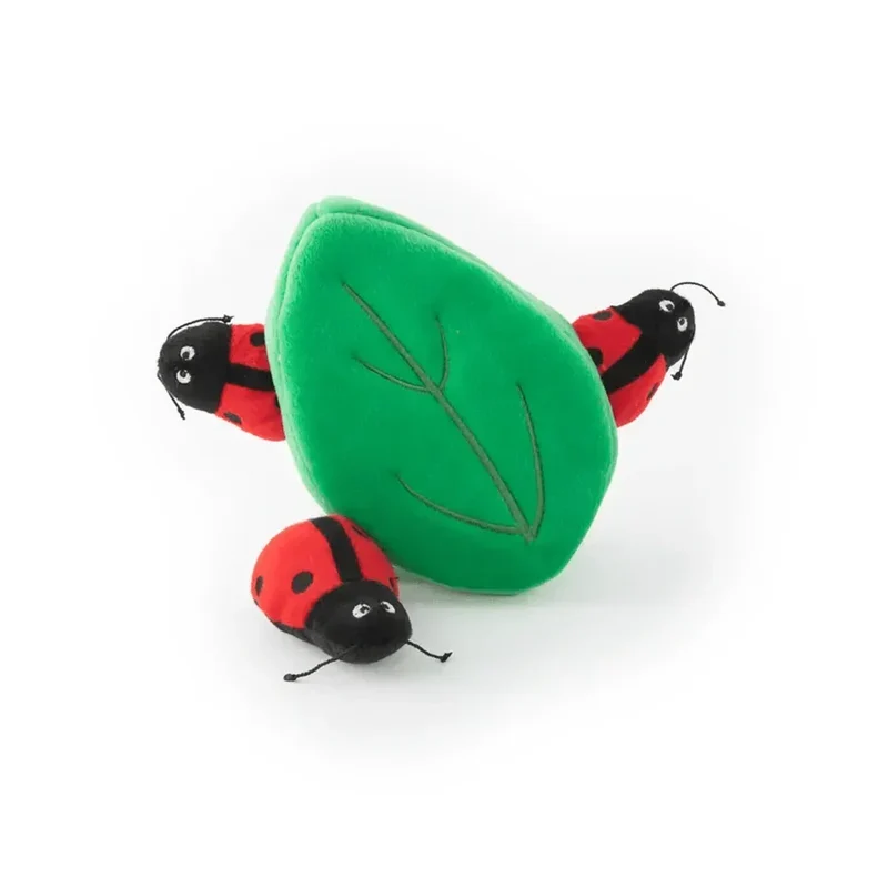 Peluche de flair Coccinelle & feuille 🐞🌱 - Jouet d'occupation pour chien – ZippyPaws® Burrow™
