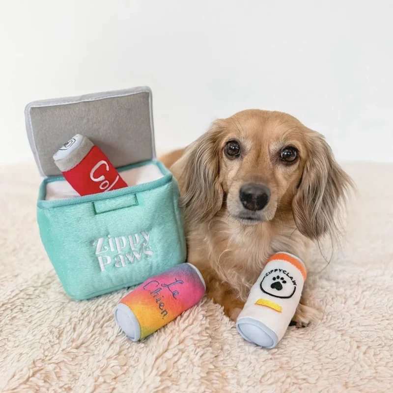 Peluche de flair Coffre à glace 🧊🥤 - Jouet d'occupation pour chien – ZippyPaws® Burrow™