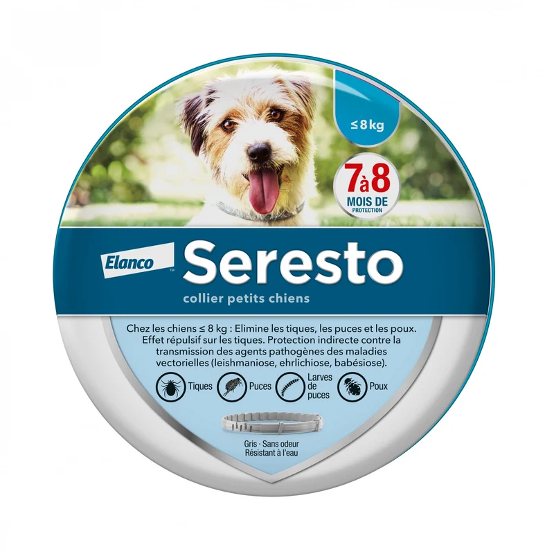 Collier antiparasitaire Seresto chien