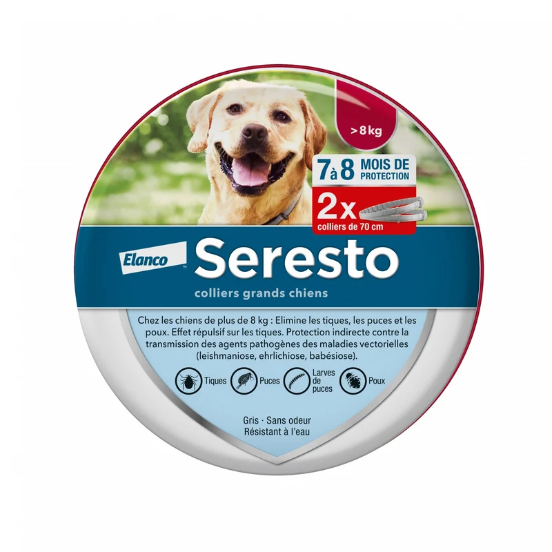 Collier antiparasitaire Seresto chien