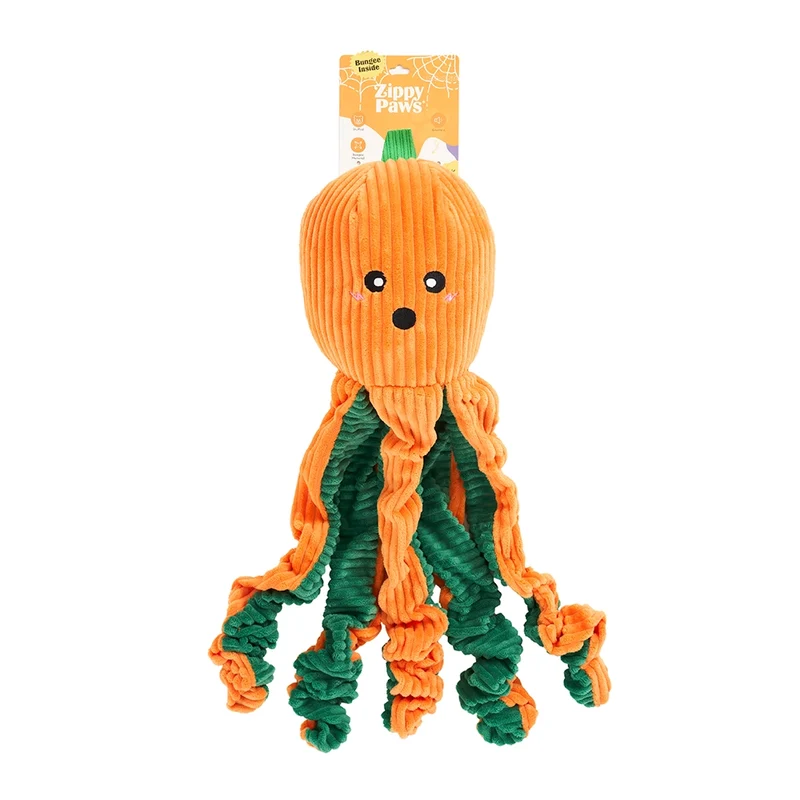 Peluche Poulpe Citrouille XXL – Jouet pour chien – ZippyPaws® Halloween