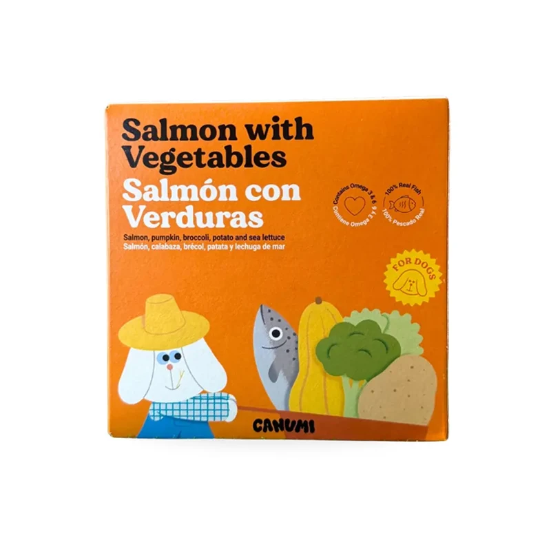 Saumon aux légumes – Topping pour chien en conserve – Canumi