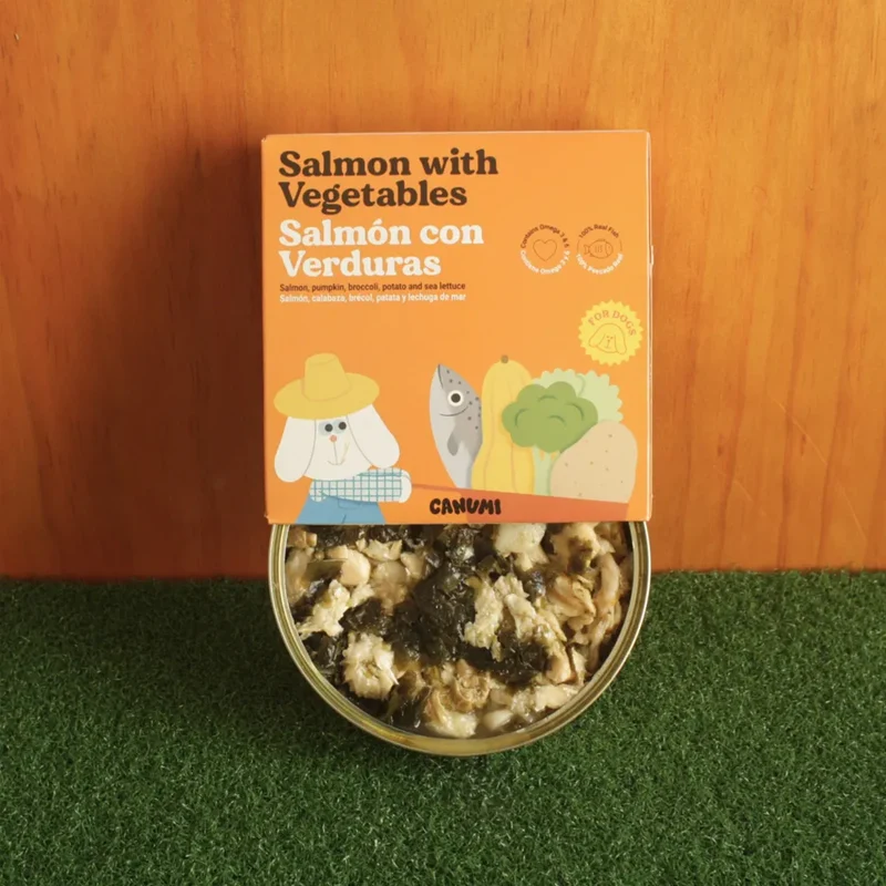 Saumon aux légumes – Topping pour chien en conserve – Canumi