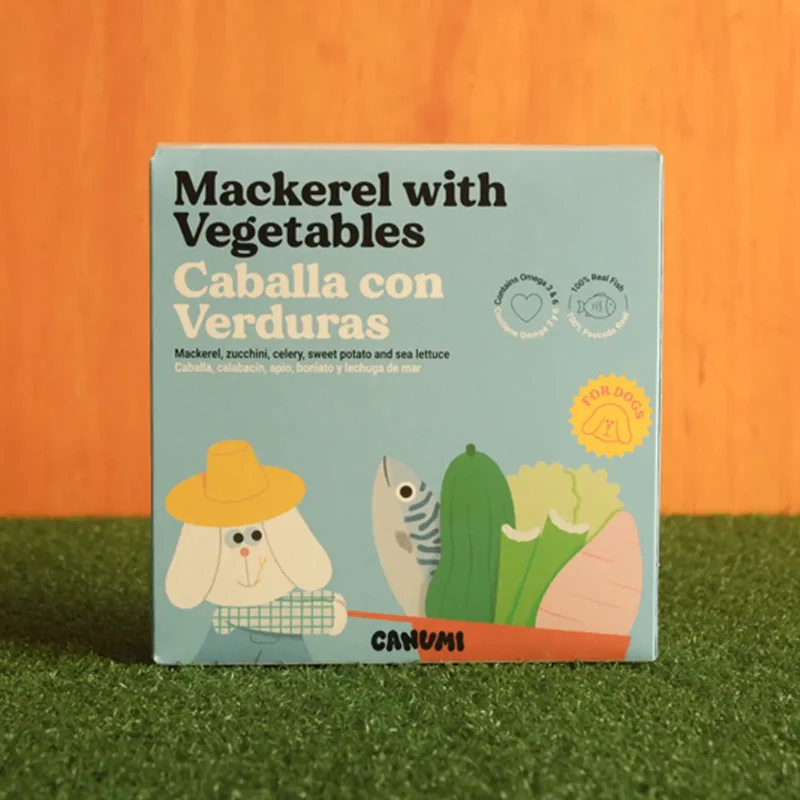 Maquereau aux légumes – Topping pour chien en conserve – Canumi