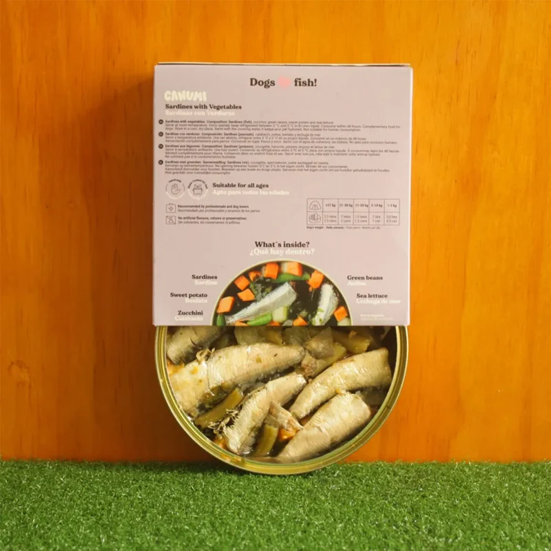 Sardines aux légumes – Topping pour chien en conserve – Canumi