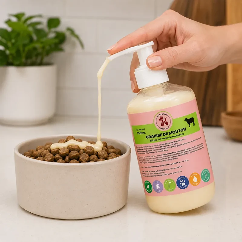 Graisse de mouton pour chien et chat