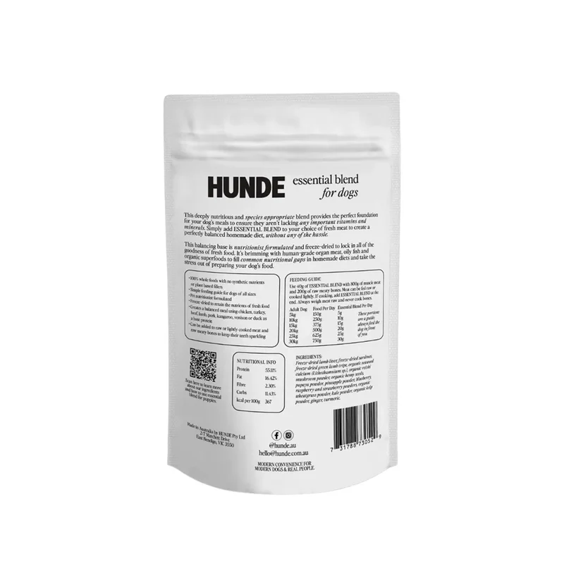 Essential Blend HUNDE – Complément équilibrant pour ration ménagère du chien – 250g