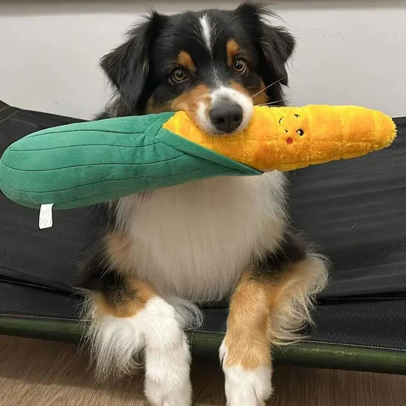 Peluche Maïs – Peluche XXL pour chien – Jigglerz® Corn 🌽