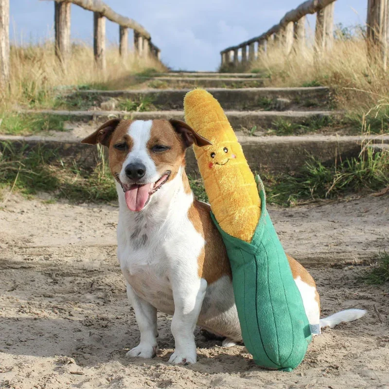 Peluche Maïs – Peluche XXL pour chien – Jigglerz® Corn 🌽