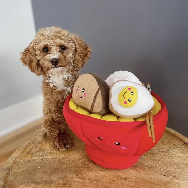 Peluche de flair Bol à ramen 🍜 - Jouet d'occupation pour chien – ZippyPaws® Burrow™