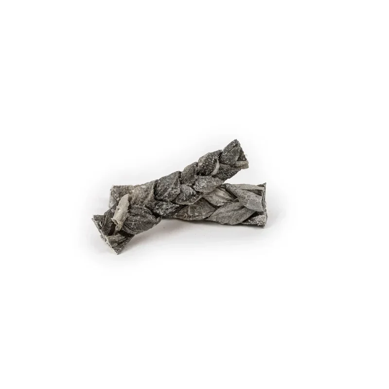 Tresse de peau de morue – Gourmandise naturelle à mastiquer pour chiens – 200g