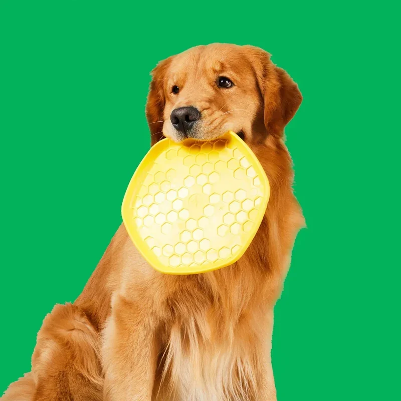 Hive Disc – Frisbee à lancer et tapis de léchage – Jouet flottant pour chiens