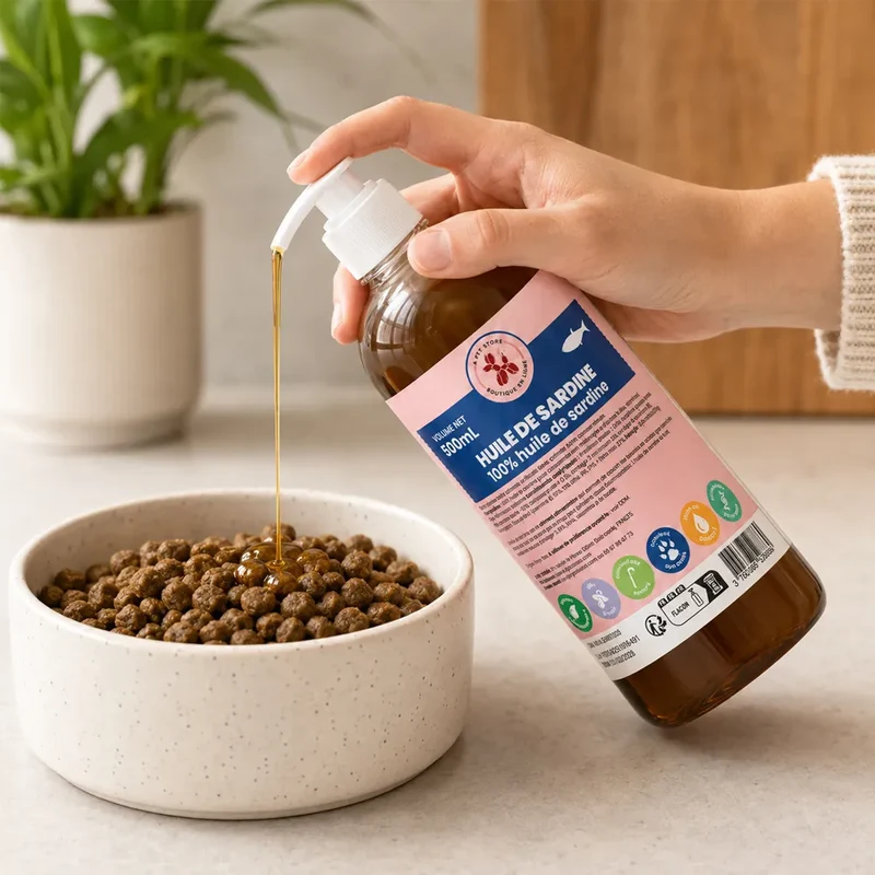 Huile de sardine – Complément alimentaire pour chiens et chats