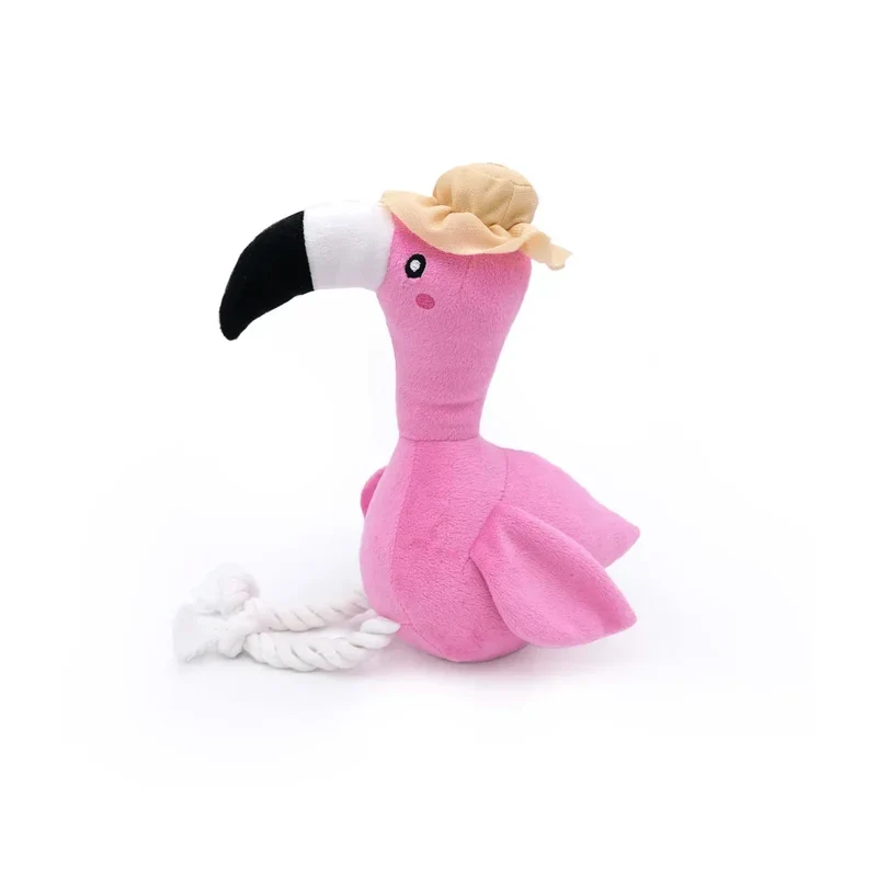 Peluche Freya le Flamant rose 🦩 40cm – Jouet pour chien – ZippyPaws®