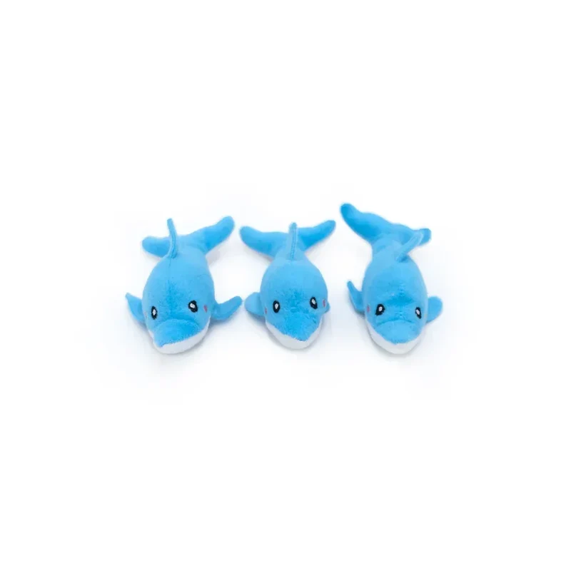 Peluche de flair Dauphins et palmier 🐬🌴 - Jouet d'occupation pour chien – ZippyPaws® Burrow™
