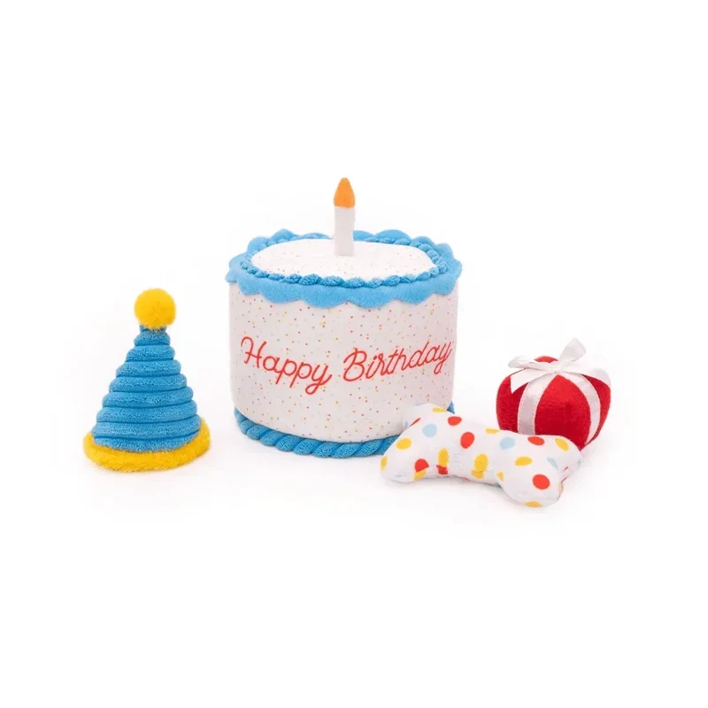 Peluche de flair Birthday Cake 🎂 - Jouet d'occupation pour chien – ZippyPaws® Burrow™