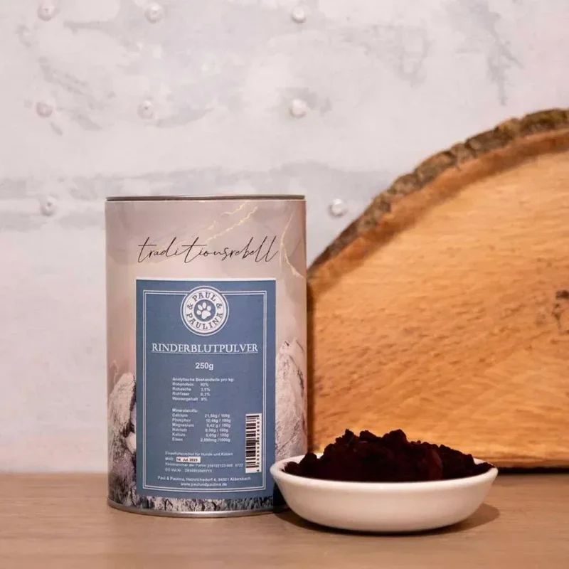 Beef blood – Poudre de sang de boeuf séché – Complément alimentaire pour chien – 250g