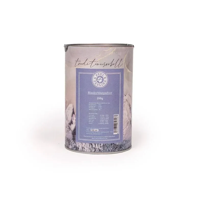 Beef blood – Poudre de sang de boeuf séché – Complément alimentaire pour chien – 250g