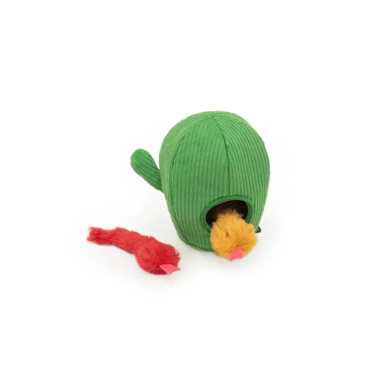 Peluche de flair Cactus et serpents 🌵🐍 - Jouet d'occupation pour chat 🐱 - ZippyClaws® Burrow™