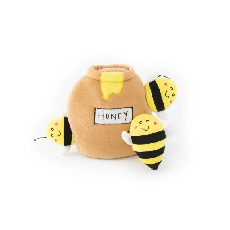 Peluche de flair Pot à miel 🍯🐝 - Jouet d'occupation pour chien – ZippyPaws® Burrow™